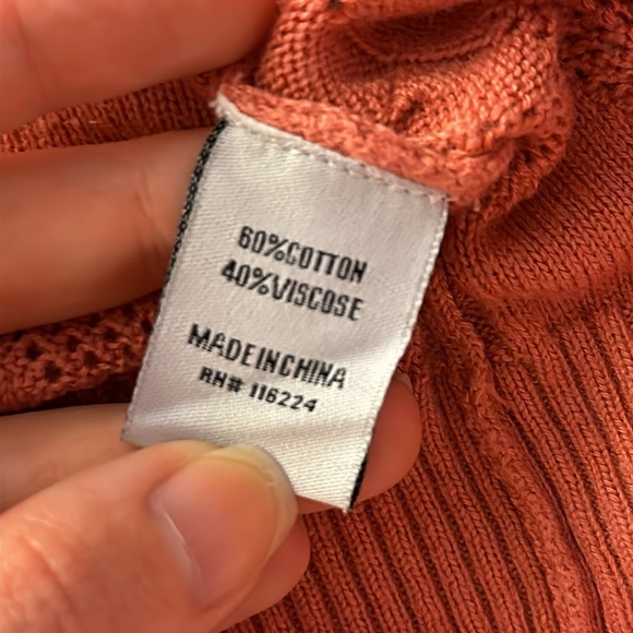 Bushwacker pink knit button down cardigan sweater - Picture 10 of 11